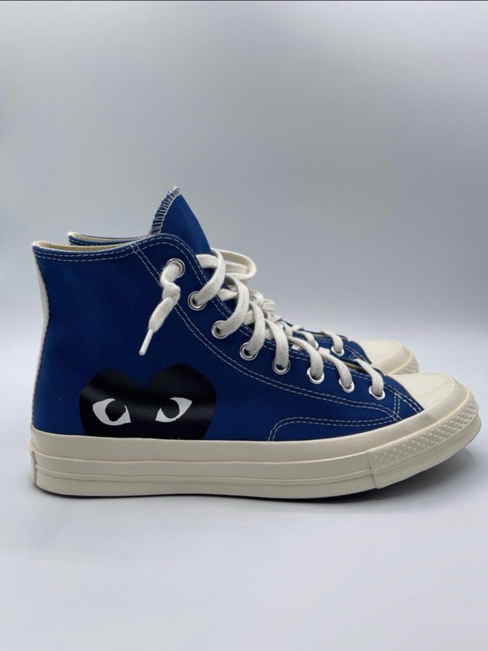 Comme des Garçons PLAY x Chuck 70 High Blue Quartz Men’s Size 5 / Women’s Size 7